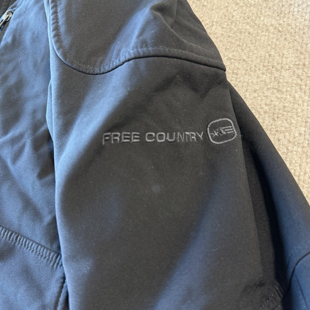 Free Country Men's Odyssey II Flex Super Softshell® Black Jacket Size Large - Picture 7 of 10